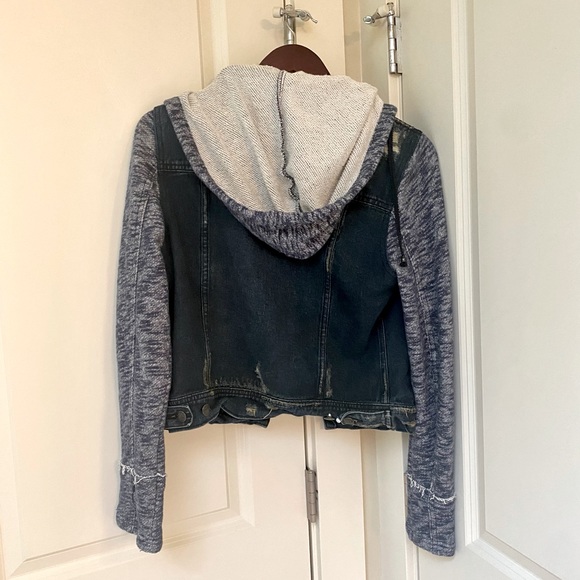Free People Hooded Denim Jacket - Picture 2 of 6